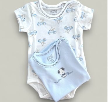 Комплект боди с кученца CHICCO - снимка 1 - Бельо/боди за момче - Yomi.Kids