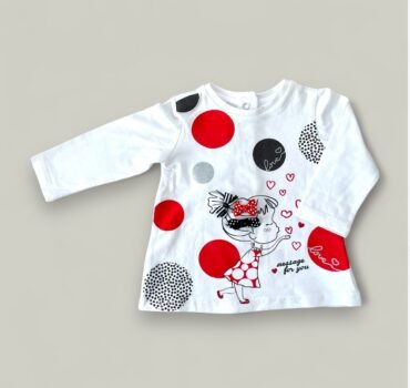 Блуза с декоративни панделки CHICCO - снимка 1 - Блузи за момиче - Yomi.Kids