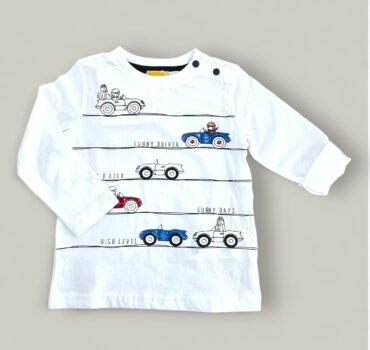 Блуза с принт коли CHICCO бяло - снимка 1 - Блузи за момче - Yomi.Kids