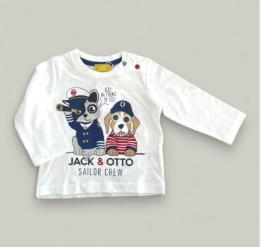 Бебешка блуза CHICCO в бяло - снимка 1 - Блузи за момче - Yomi.Kids