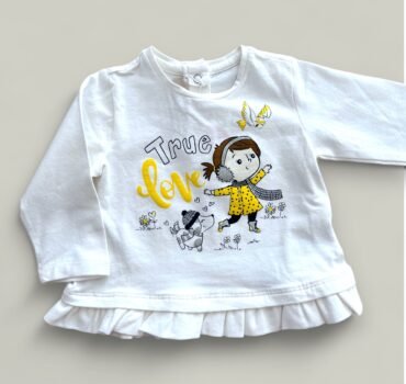Блуза с пеплум CHICCO екрю - снимка 1 - Блузи за момиче - Yomi.Kids