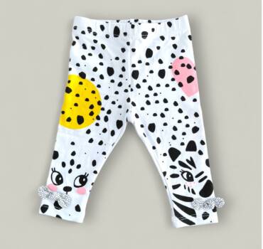 Бебешки клин за момиче CHICCO в бяло - снимка 1 - Панталони и клинове за момиче - Yomi.Kids