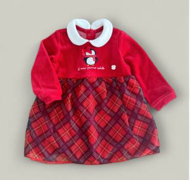 Бебешка рокля с дълъг ръкав CHICCO - снимка 1 - Рокли за момиче - Yomi.Kids