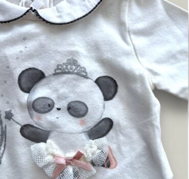 Бебешка блуза с принт панда CHICCO в бяло - снимка 2 - Блузи за момиче - Yomi.Kids