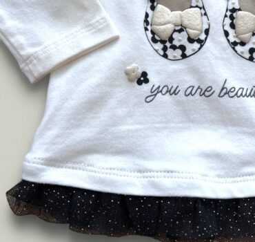 Блуза с къдрица и принт CHICCO - снимка 2 - Блузи за момиче - Yomi.Kids