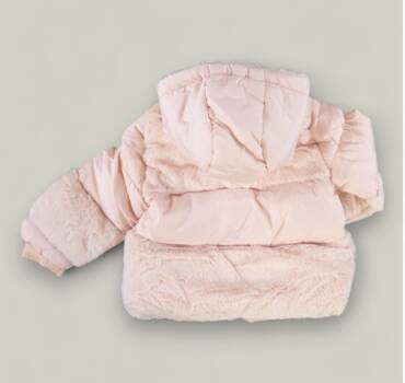 Детско зимно яке за момиче DKNY JEANS в бледо розово - снимка 3 - Якета за момиче - Yomi.Kids