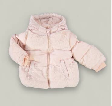 Детско зимно яке за момиче DKNY JEANS в бледо розово - снимка 1 - Якета за момиче - Yomi.Kids