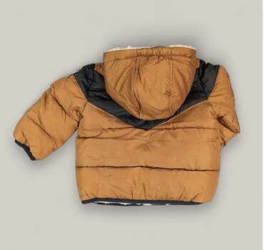 Детско зимно яке за момче DKNY JEANS в кафяво и чернo - снимка 3 - Якета за момче - Yomi.Kids