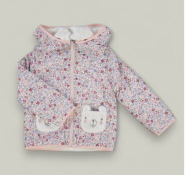 Детско яке за момиче Penelope Mack многоцветно с принт цветя - снимка 1 - Якета за момиче - Yomi.Kids