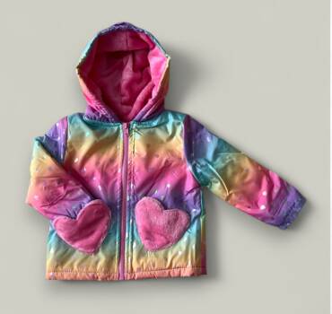Детско яке за момиче Penelope Mack в цветовете на дъгата - снимка 1 - Якета за момиче - Yomi.Kids