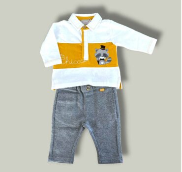 Бебешки комплект енот CHICCO за момче от 2 части - снимка 1 - Новородено момче - Yomi.Kids