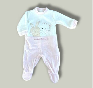 Бебешки ромпър зайче и коте CHICCO - снимка 1 - Новородено момиче - Yomi.Kids