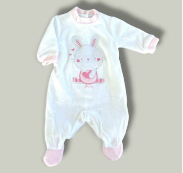 Комплект ромпъри CHICCO, включва 2 броя ромпъри от мека плюшена материя - снимка 4 - Новородено момиче - Yomi.Kids