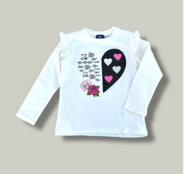 Детска блуза сърце CHICCO - снимка 1 - Блузи за момиче - Yomi.Kids