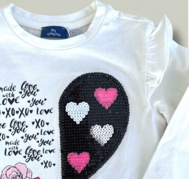 Детска блуза сърце CHICCO - снимка 2 - Блузи за момиче - Yomi.Kids