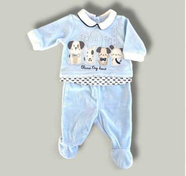 Бебешки комплект кученца CHICCO за момче от 2 части - снимка 1 - Новородено момче - Yomi.Kids