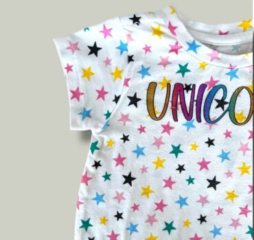 Тениска CHICCO Unicorn Star в бяло - снимка 2 - Тениски и потници за момиче - Yomi.Kids