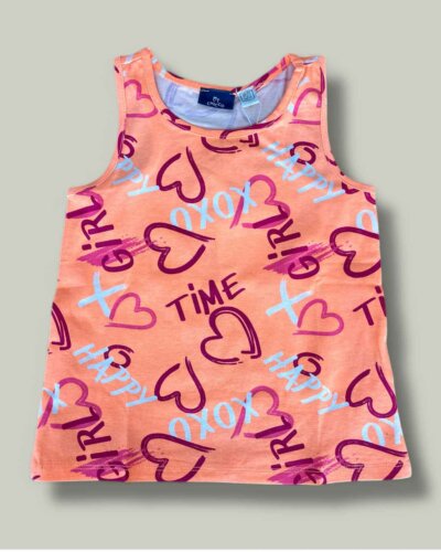 Потник CHICCO Xoxo в цвят корал - снимка 1 - Тениски и потници за момиче - Yomi.Kids