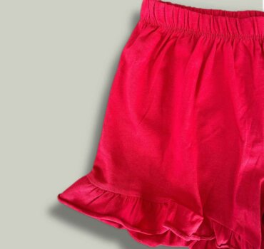 Къс панталон CHICCO Red в червено - снимка 2 - Къси панталони за момиче - Yomi.Kids