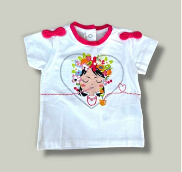 Тениска CHICCO Frida в бяло - снимка 1 - Тениски и потници за момиче - Yomi.Kids