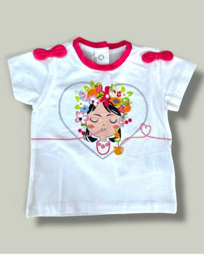 Тениска CHICCO Frida в бяло - снимка 1 - Тениски и потници за момиче - Yomi.Kids