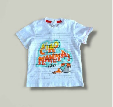 Тениска CHICCO Ciao в бяло - снимка 1 - Тениски и потници за момче - Yomi.Kids