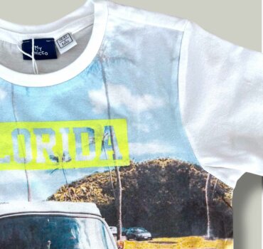 Тениска CHICCO Miami в бяло - снимка 2 - Тениски и потници за момче - Yomi.Kids