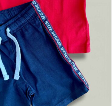 Комплект CHICCO Beyond в червено и тъмно синьо - снимка 2 - Комплекти с къс ръкав за момче - Yomi.Kids