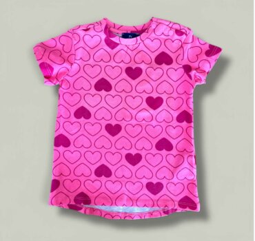 Тениска CHICCO Hearts в розово - снимка 1 - Тениски и потници за момиче - Yomi.Kids