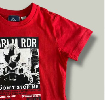 Тениска CHICCO HRLM в тъмно червено - снимка 1 - Тениски и потници за момче - Yomi.Kids