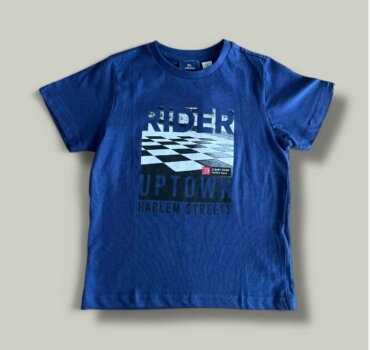 Тениска CHICCO Rider в наситено синьо - снимка 1 - Тениски и потници за момче - Yomi.Kids