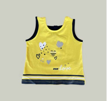 Потник CHICCO в жълто - снимка 1 - Тениски и потници за момиче - Yomi.Kids