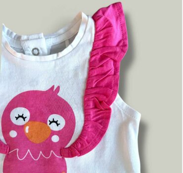 Потник CHICCO Parrot в бяло - снимка 2 - Тениски и потници за момиче - Yomi.Kids