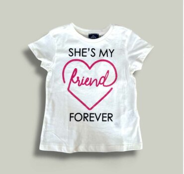 Тениска CHICCO Fr в бяло - снимка 1 - Тениски и потници за момиче - Yomi.Kids