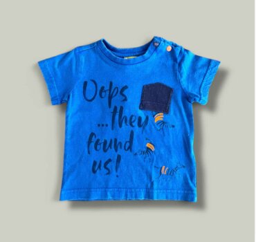 Тениска CHICCO Zebra в синьо - снимка 1 - Тениски и потници за момче - Yomi.Kids