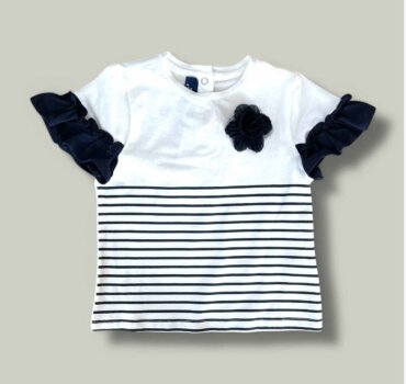 Тениска CHICCO BF в бяло - снимка 1 - Тениски и потници за момиче - Yomi.Kids