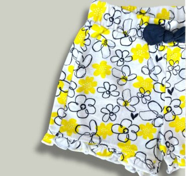 Къс панталон CHICCO Flowers в бяло - снимка 2 - Къси панталони за момиче - Yomi.Kids