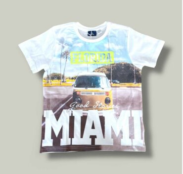 Тениска CHICCO Miami в бяло - снимка 1 - Тениски и потници за момче - Yomi.Kids