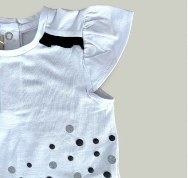 Бебешка тениска CHICCO Ladybug в бяло - снимка 2 - Тениски и потници за момиче - Yomi.Kids