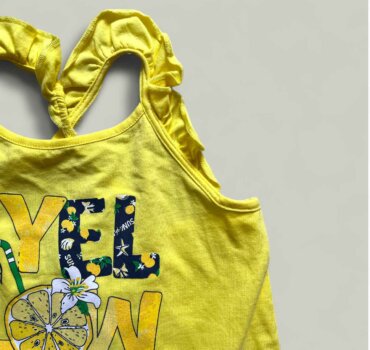 Потник CHICCO Yellow в жълто - снимка 3 - Тениски и потници за момиче - Yomi.Kids