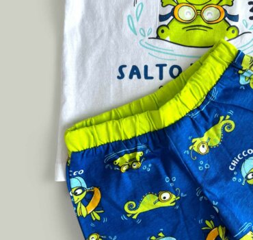 Комплект CHICCO Alto в бяло и синьо - снимка 3 - Комплекти с къс ръкав за момче - Yomi.Kids