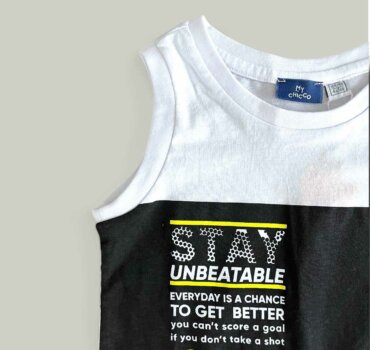 Потник CHICCO Stay в бяло - снимка 2 - Тениски и потници за момче - Yomi.Kids