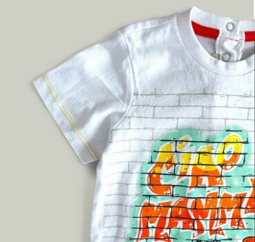 Тениска CHICCO Ciao в бяло - снимка 2 - Тениски и потници за момче - Yomi.Kids