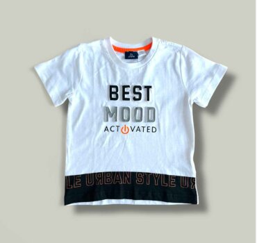 Тениска CHICCO Mood в бяло - снимка 1 - Тениски и потници за момче - Yomi.Kids