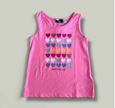 Потник CHICCO Pink Heart в розово - снимка 1 - Тениски и потници за момиче - Yomi.Kids