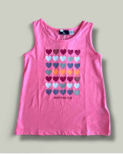 Потник CHICCO Pink Heart в розово - снимка 1 - Тениски и потници за момиче - Yomi.Kids