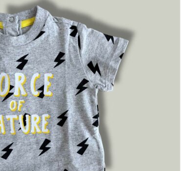 Комплект CHICCO Force в сиво и черно - снимка 2 - Комплекти с къс ръкав за момче - Yomi.Kids