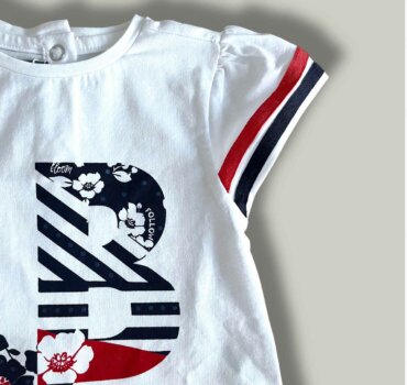 Рокля CHICCO B в бяло и тъмно синьо - снимка 3 - Рокли и поли - Yomi.Kids