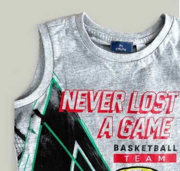 Потник CHICCO Game в сиво - снимка 2 - Тениски и потници за момче - Yomi.Kids