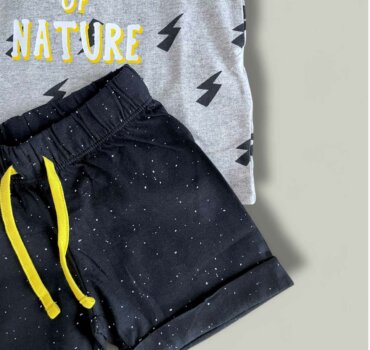 Комплект CHICCO Force в сиво и черно - снимка 3 - Комплекти с къс ръкав за момче - Yomi.Kids